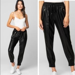 Faux leather joggers NWT from BlankNYC